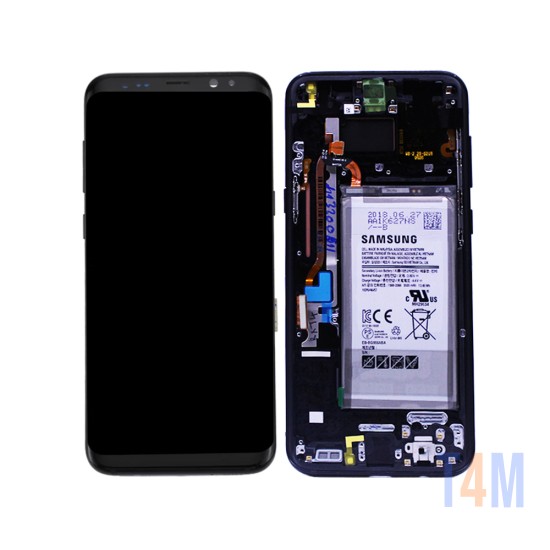 Touch+Display com Frame e Bateria Samsung Galaxy S8 Plus/G955 6,2" Service Pack (GH82-14005A) Preto